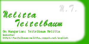 melitta teitelbaum business card
